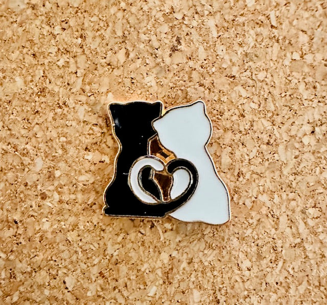 Black & White Cats Pin