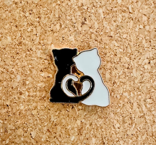 Black & White Cats Pin